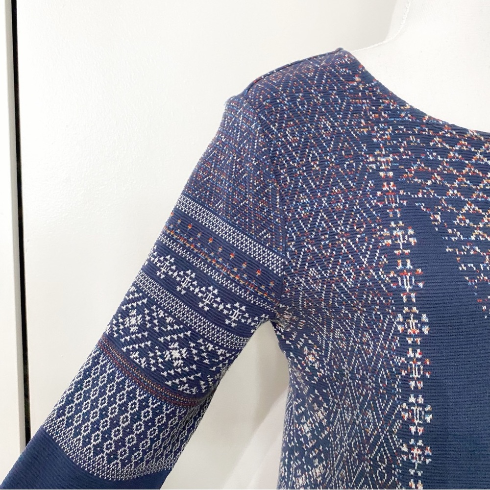 BCBGMaxAzria Blue Patterned Mini Dress - Picture 5 of 11